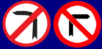 DILARANG MEMBELOK KE KIRI DAN KE KANAN